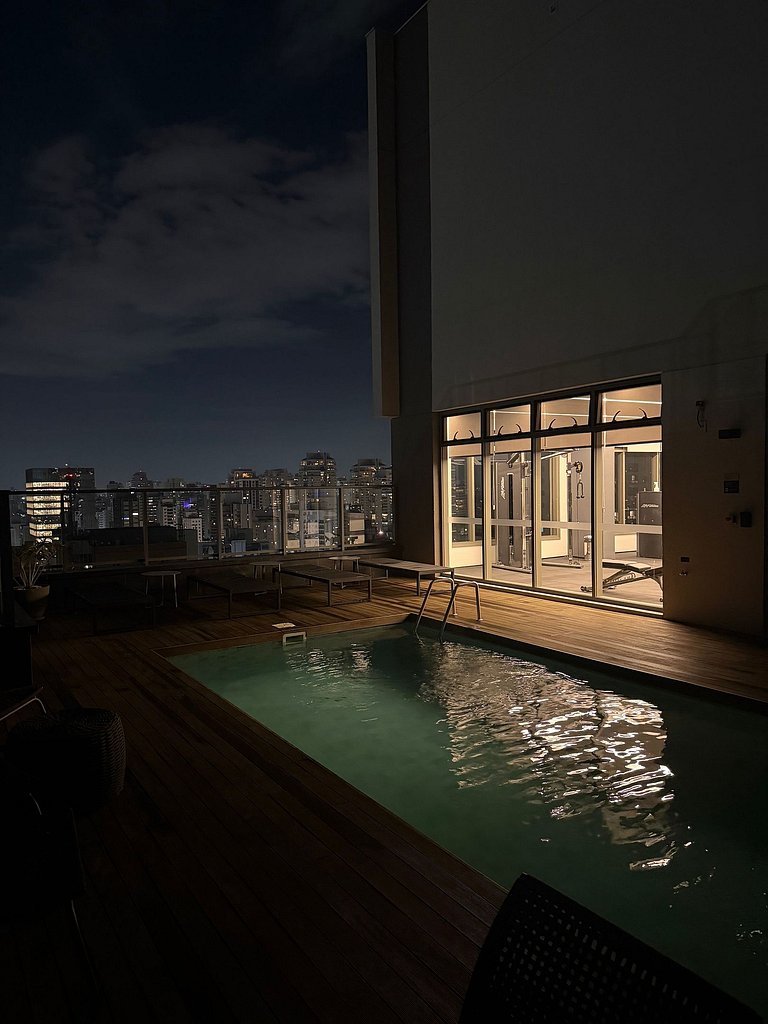 Studio Sofisticado no Brooklin c/ Lazer e Piscina