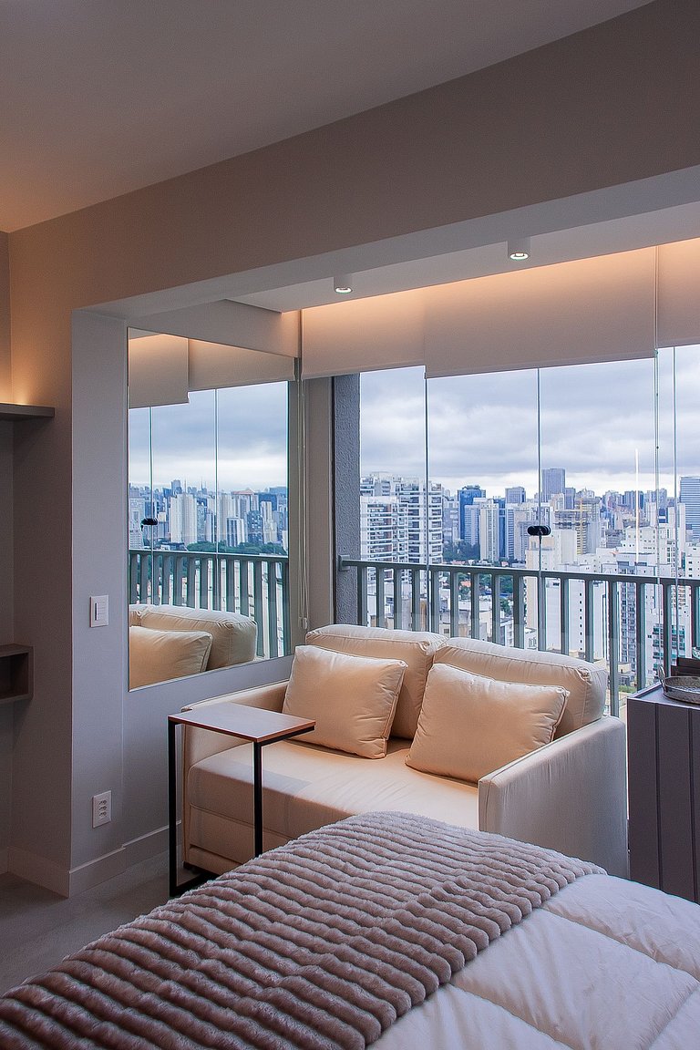 Studio Exclusive no Brooklin | Piscina, academia e coworking