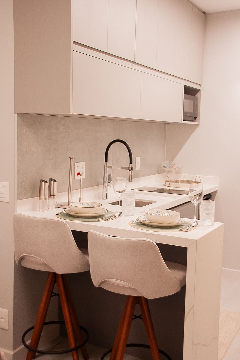 Studio Exclusive no Brooklin | Piscina, academia e coworking