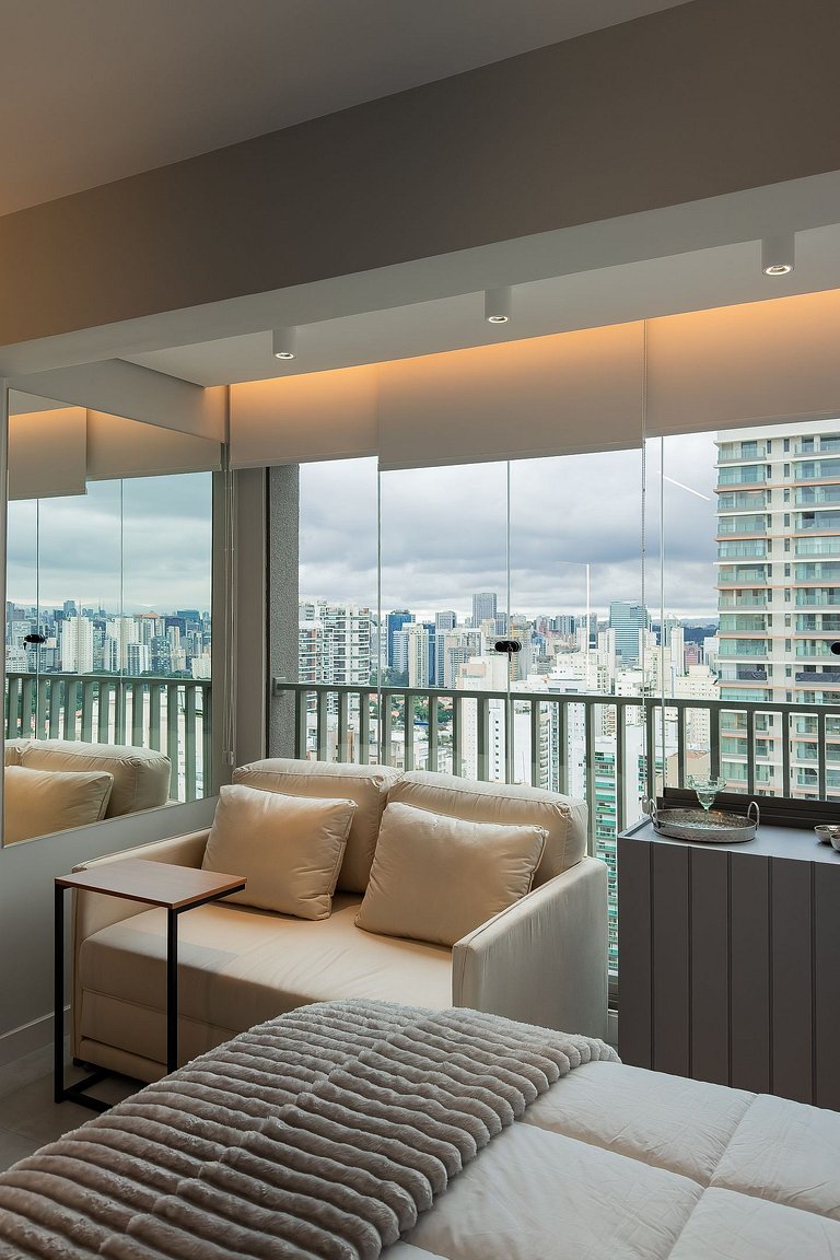 Studio Exclusive no Brooklin | Piscina, academia e coworking