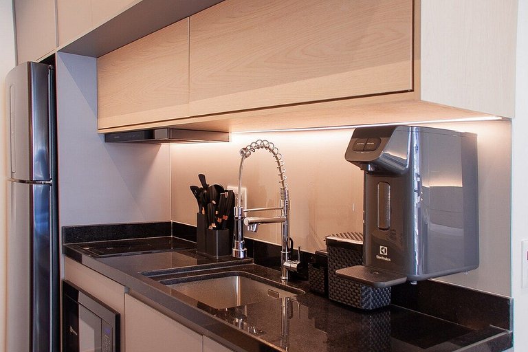 Studio Exclusivo com Piscina, Academia e Coworking