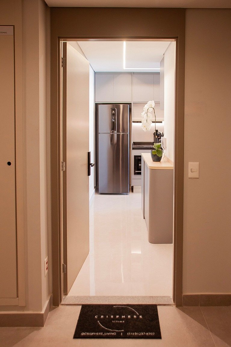 Studio Exclusivo com Piscina, Academia e Coworking