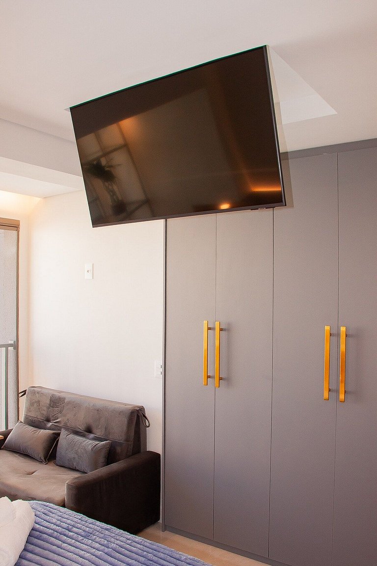 Studio Exclusivo com Piscina, Academia e Coworking