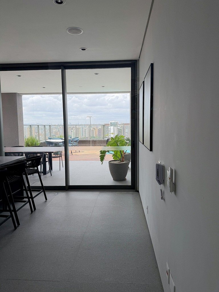 Studio Exclusivo com Piscina, Academia e Coworking